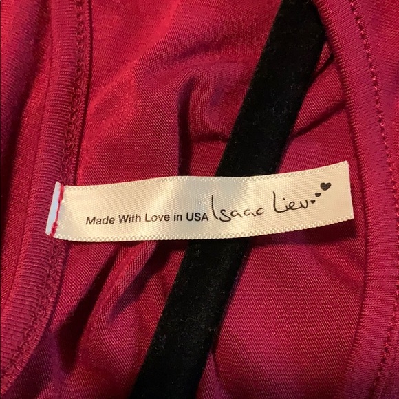 Isaac Lieve open shoulder red off shoulder top. - Picture 4 of 4